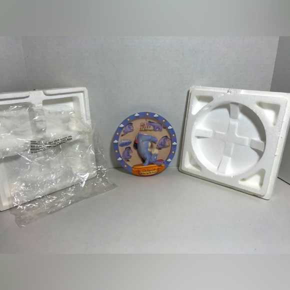 NIB Bradford Exchange Eeyore plate decor Some Days Look Better Upside down - Picture 3 of 14